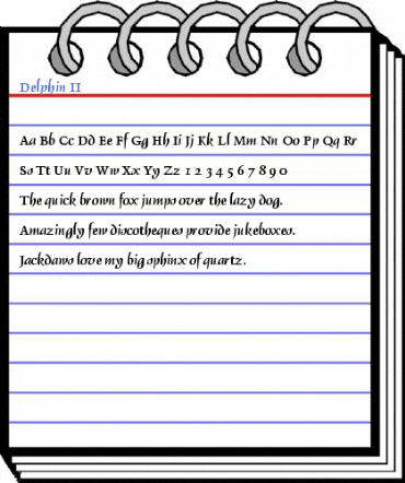 Delphin II Font