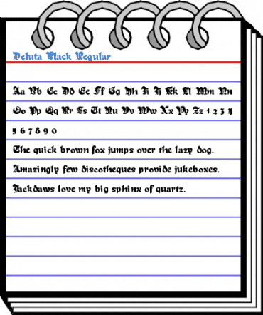Deluta Black Regular Font