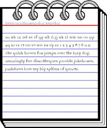 DemocraticaRegular Regular Font