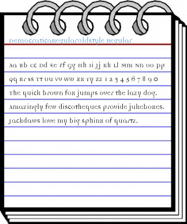 DemocraticaRegularOldstyle Regular Font