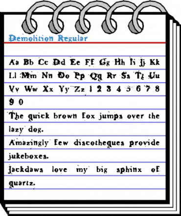 Demolition Regular Font