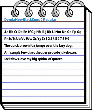 DendaNewBlackCondC Regular Font