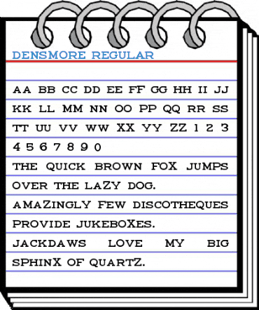 Densmore Regular Font