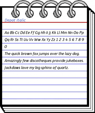 Depot Italic Font