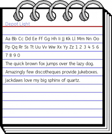 Depot Light Font