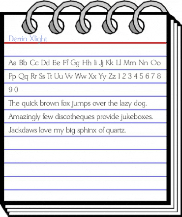Derrin Xlight Font
