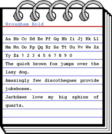 Brougham Bold Font