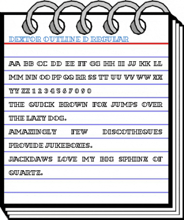 Dextor Outline D Regular Font