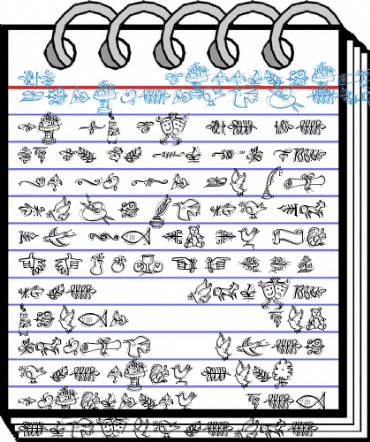 DF Calligraphic Ornaments Regular Font