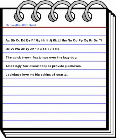 BrowalliaUPC Bold Font