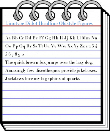 Linotype Didot Headline Oldstyle Figures Font