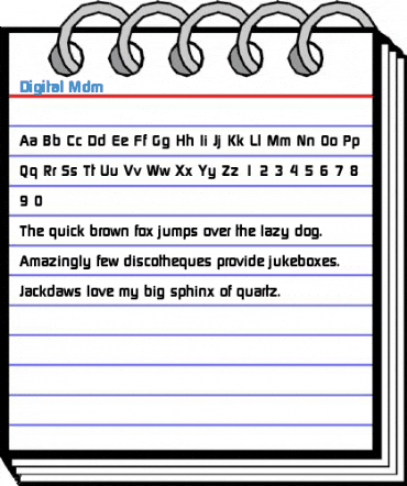 Digital Mdm Font