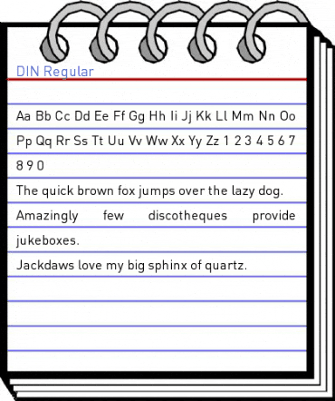 DIN Regular Font