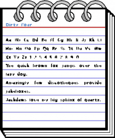 Dirty Four Font