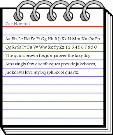 Zar Normal Font