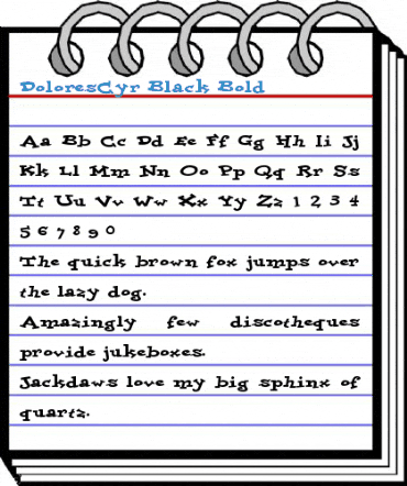 DoloresCyr Black Bold Font