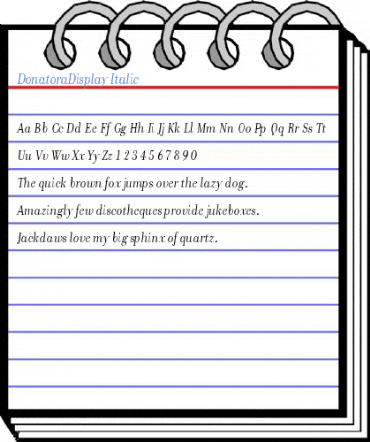DonatoraDisplay Italic Font