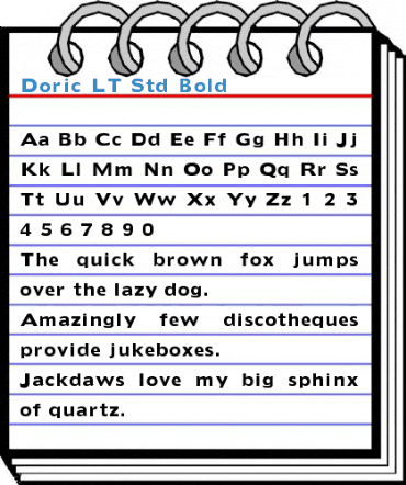 Doric LT Std Bold Font