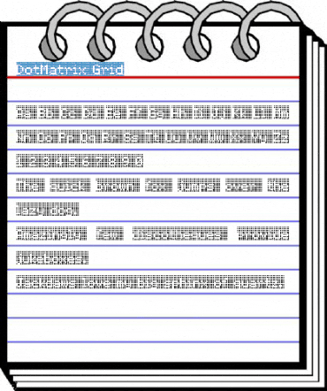DotMatrix Grid Font
