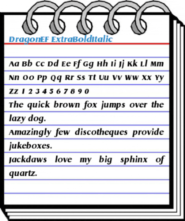 DragonEF ExtraBoldItalic Font
