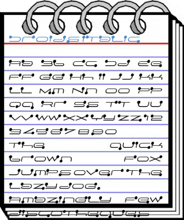 Droids Italic Font