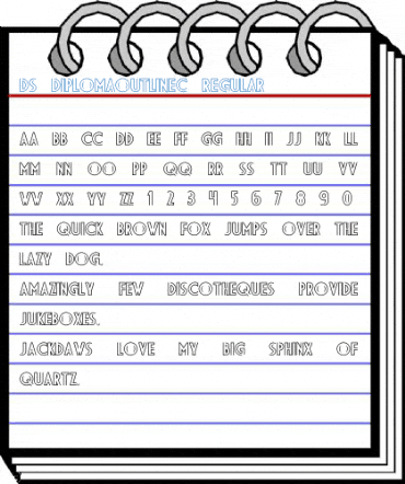 DS DiplomaOutlineC Regular Font