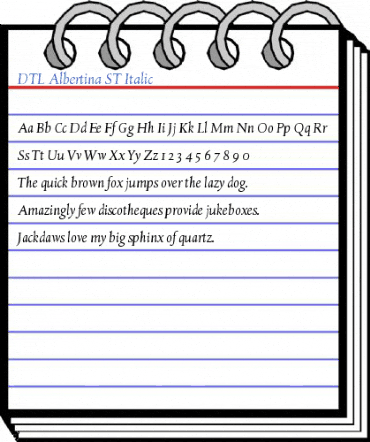 DTL Albertina ST Italic Font