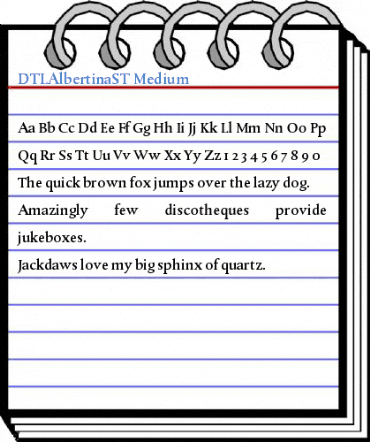 DTLAlbertinaST Medium Font