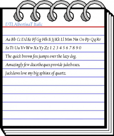 DTLAlbertinaT Italic Font