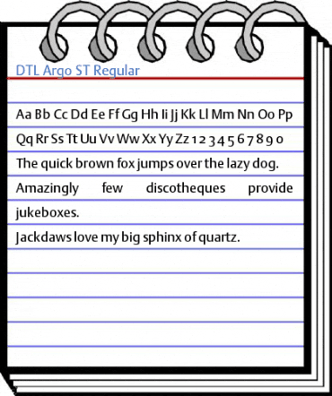 DTL Argo ST Regular Font