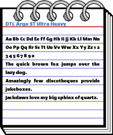 DTL Argo ST Ultra Heavy Font