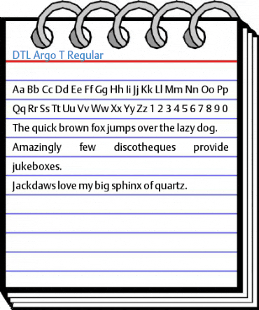 DTL Argo T Regular Font