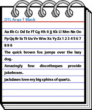 DTL Argo T Black Font