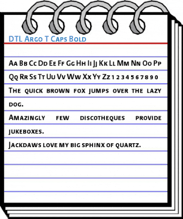 DTL Argo T Caps Bold Font