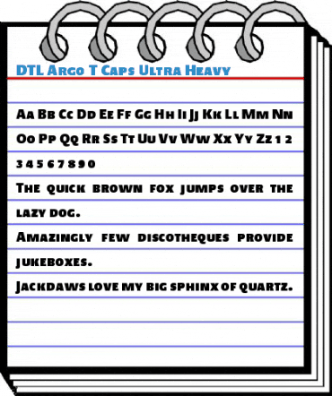 DTL Argo T Caps Ultra Heavy Font