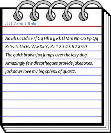 DTL Argo T Italic Font