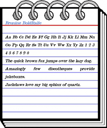 Brunine BoldItalic Font