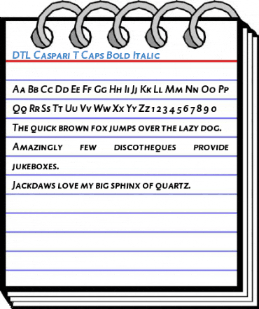DTL Caspari T Caps Bold Italic Font