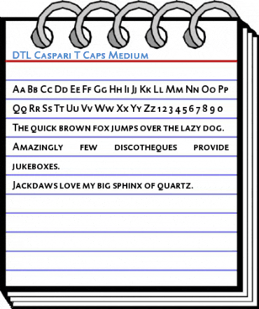 DTL Caspari T Caps Medium Font