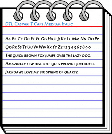 DTL Caspari T Caps Medium Italic Font