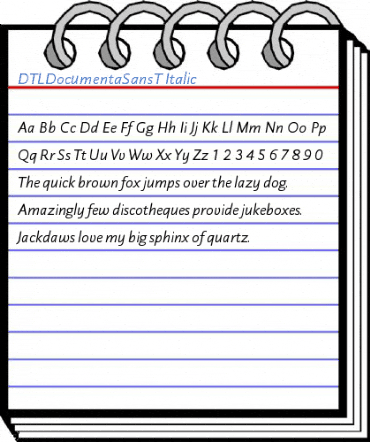 DTLDocumentaSansT Italic Font