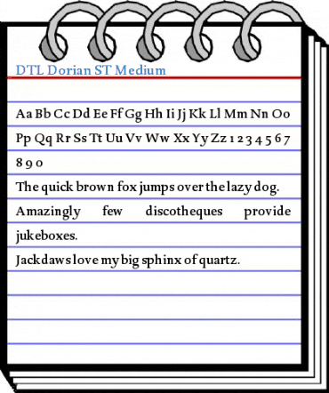 DTL Dorian ST Medium Font