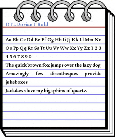 DTLDorianT Bold Font