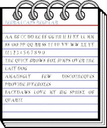 ZebralCaps Regular Font