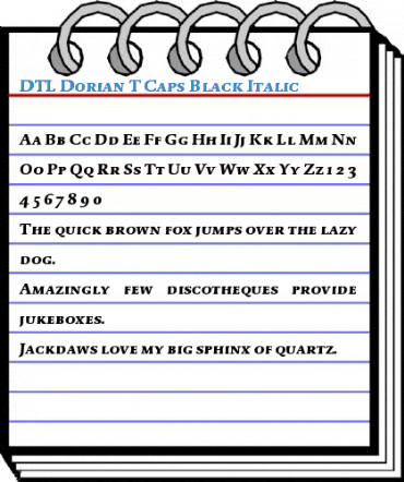 DTL Dorian T Caps Black Italic Font