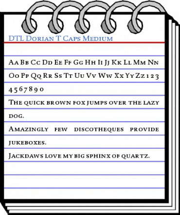 DTL Dorian T Caps Medium Font