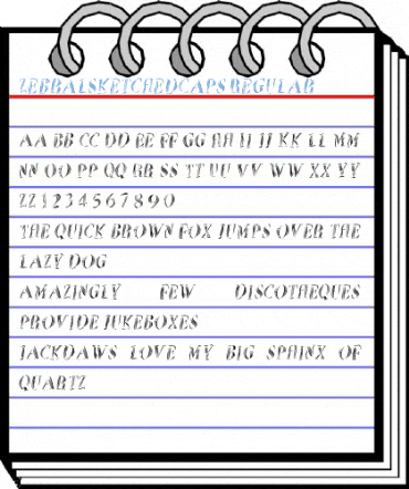 ZebralSketchedCaps Regular Font