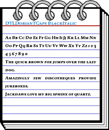 DTLDorianTCaps BlackItalic Font
