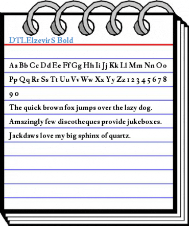 DTLElzevirS Bold Font