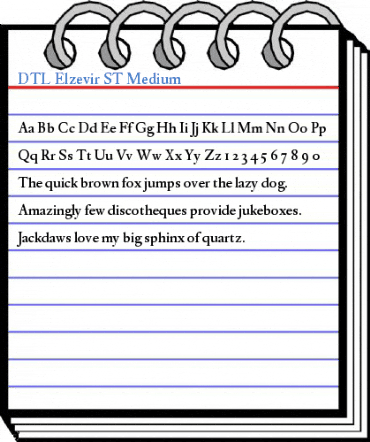 DTL Elzevir ST Medium Font